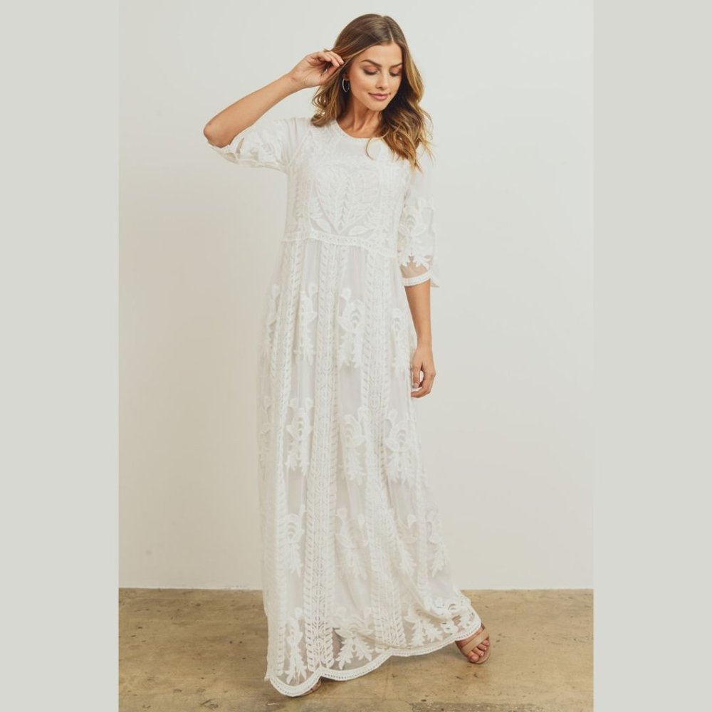 Safflower Lace Maxi Dress - DEFECT ANY SIZE 2PCS